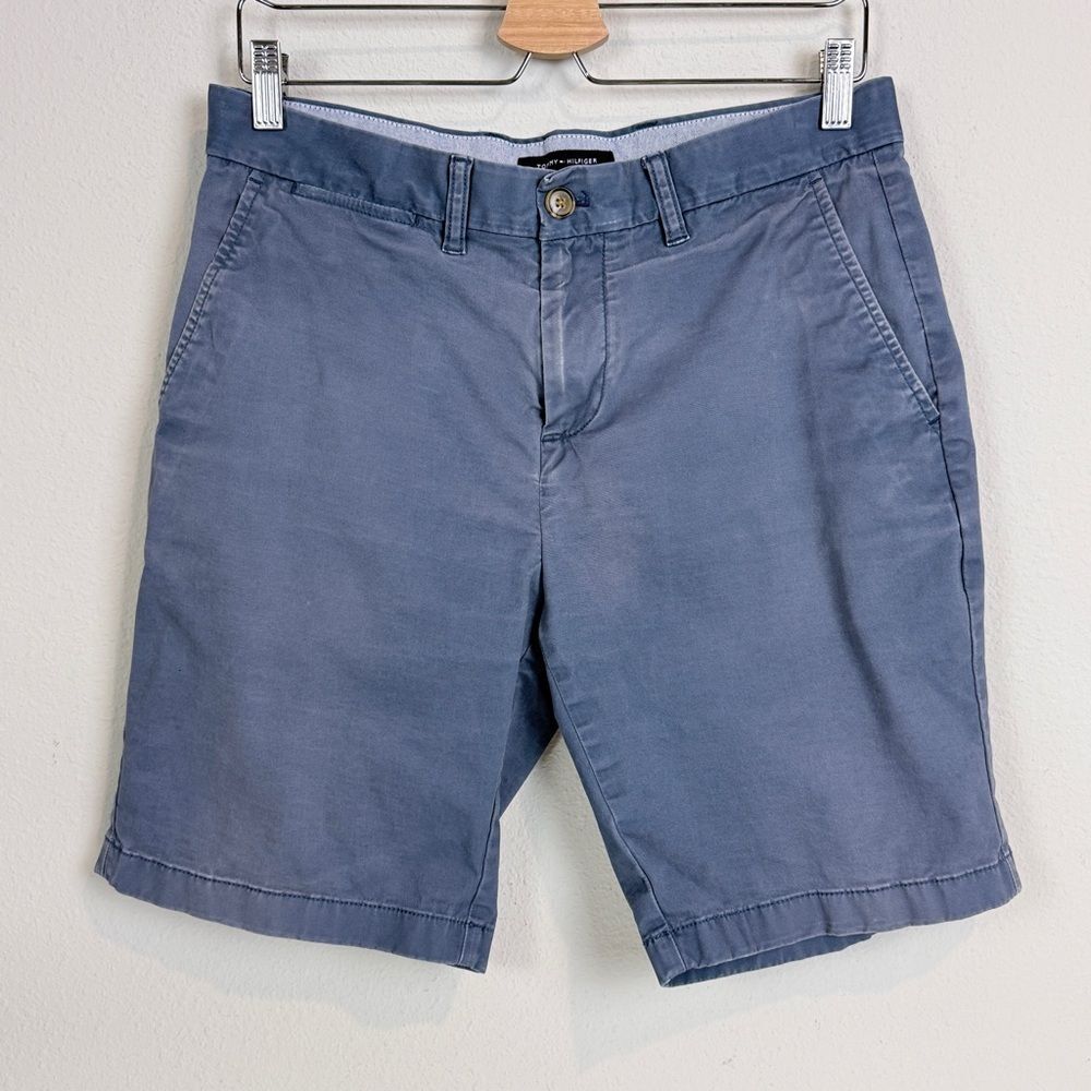 Tommy Hilfiger Classic Blue Flat Front Shorts 31